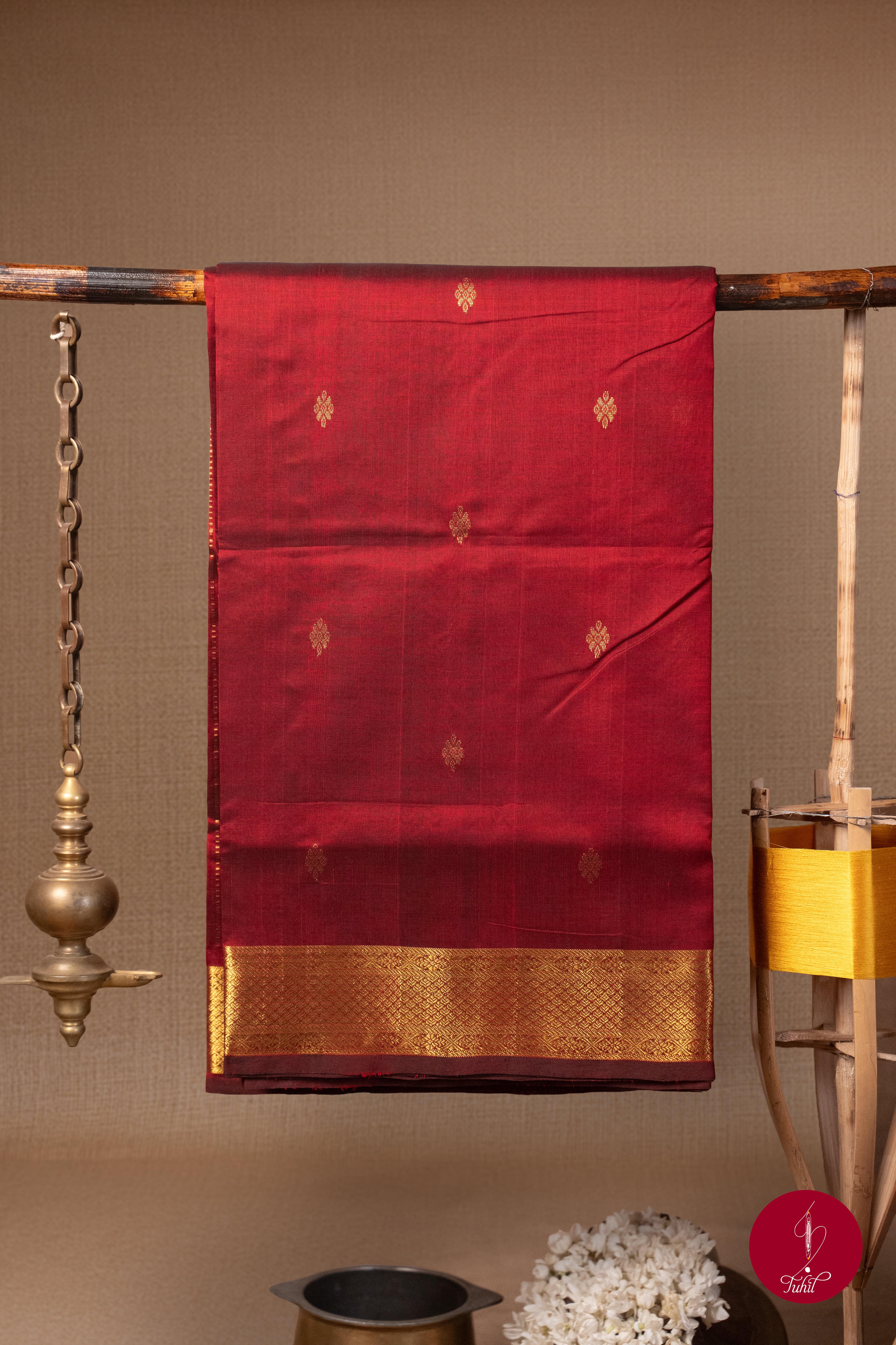 Kanchipuram Silk Cotton Saree- Arakku