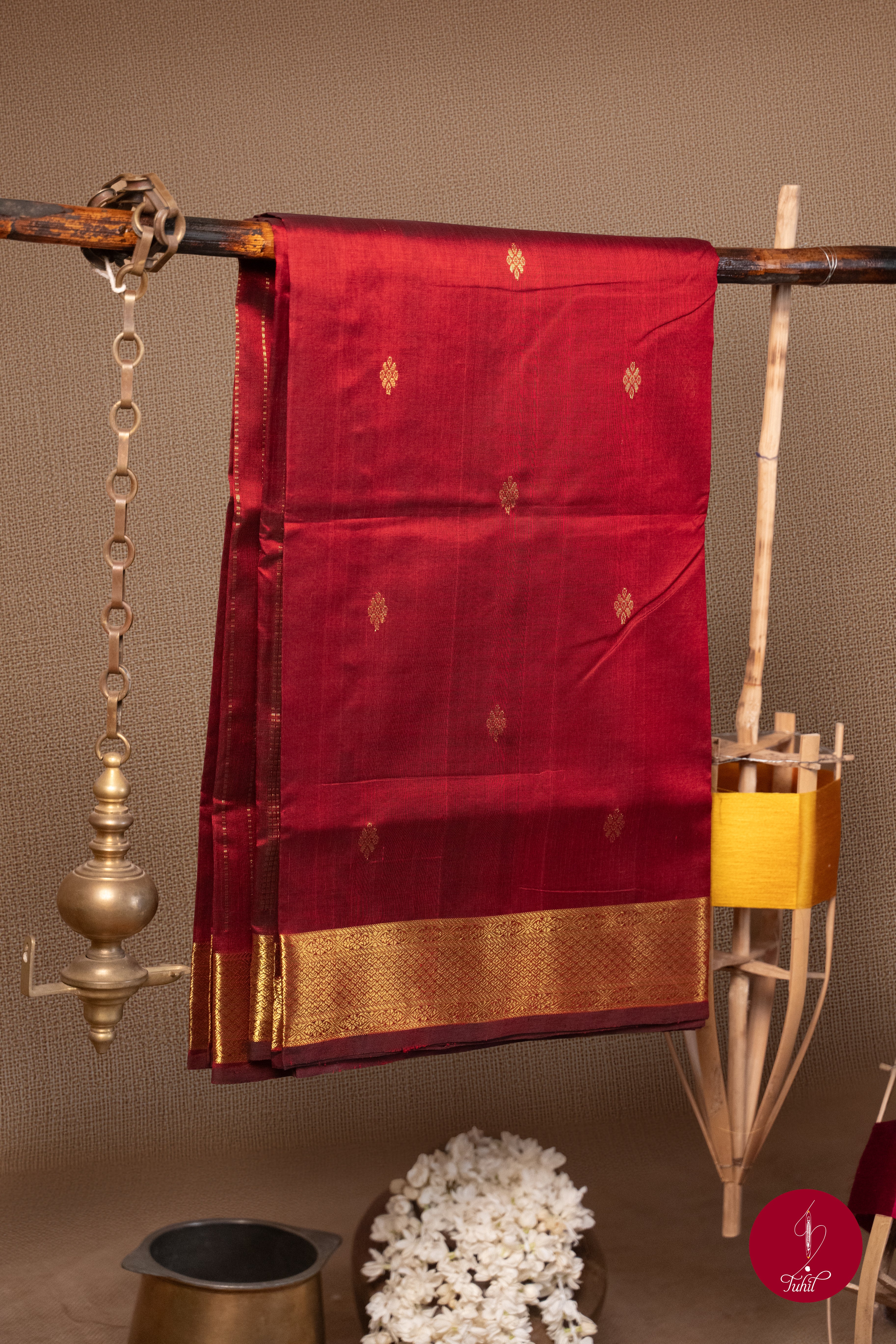 Kanchipuram Silk Cotton Saree- Arakku
