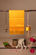 Kanchipuram Silk Cotton Saree - Mango Yellow