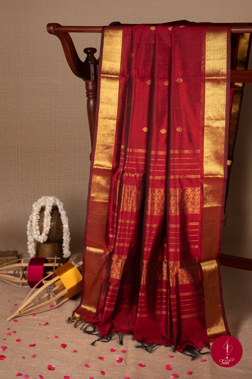 Kanchipuram Silk Cotton Saree- Arakku