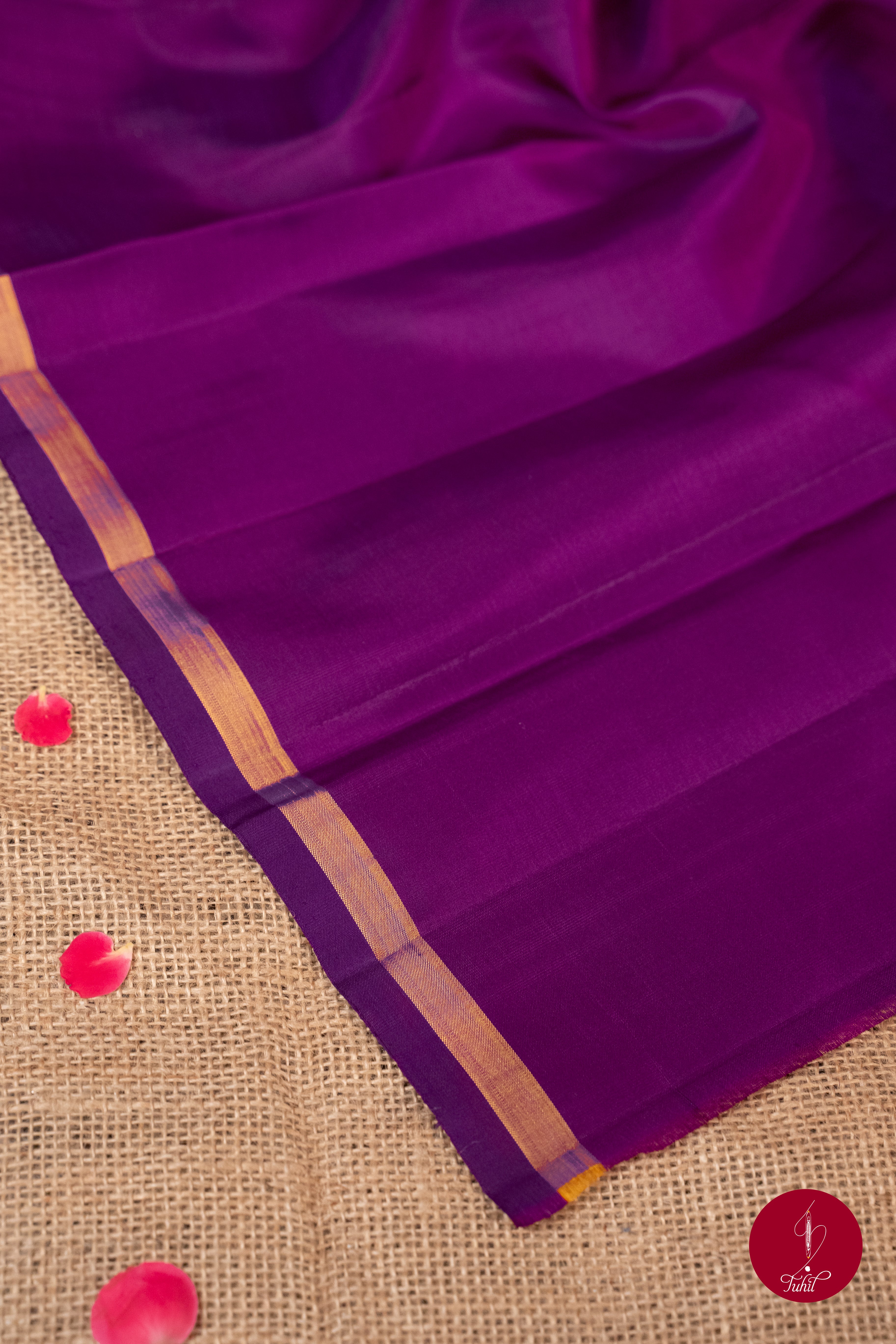 Pure Silk Pure Zari Handloom Kanchipuram Saree - Vadamalli with Dull Gold Muthu Lines