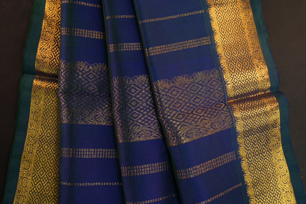Kanchipuram Silk Cotton Saree * Tanishq Singapore - Aalayam - Mayil Kazhuthu