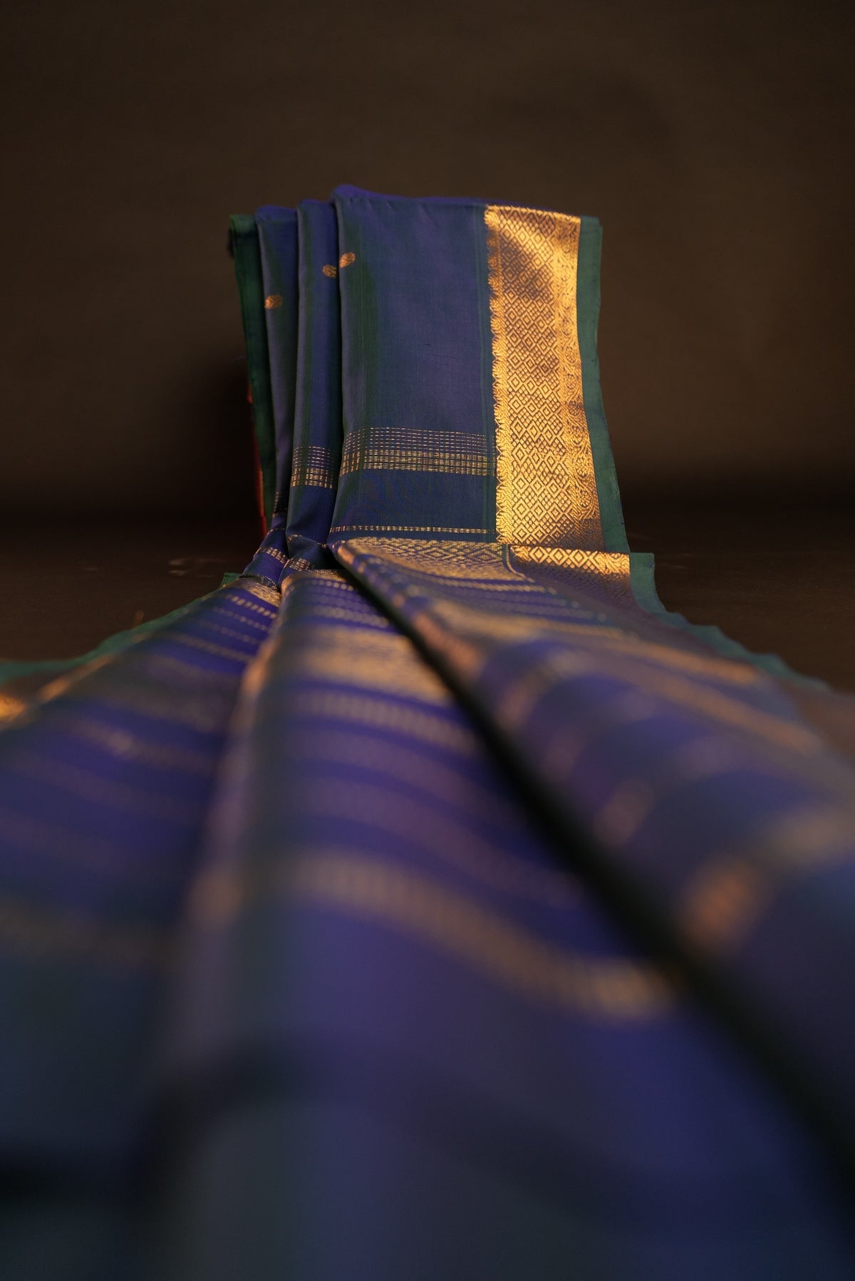 Kanchipuram Silk Cotton Saree * Tanishq Singapore - Aalayam - Mayil Kazhuthu